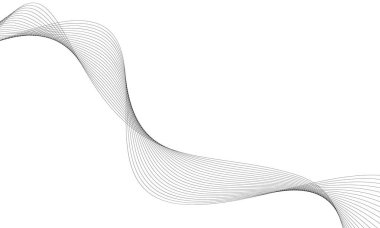 Tasarım için soyut dalga elemanı. Dijital frekans dengeleyici. Tarzlanmış çizgi sanat arka planı. Vektör çizimi. Karıştırma aracı kullanılarak oluşturulan çizgilerle dalga. Dalgalı kıvrımlı çizgi, düz çizgi.