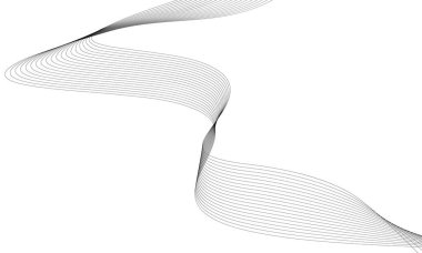 Tasarım için soyut dalga elemanı. Dijital frekans dengeleyici. Tarzlanmış çizgi sanat arka planı. Vektör çizimi. Karıştırma aracı kullanılarak oluşturulan çizgilerle dalga. Dalgalı kıvrımlı çizgi, düz çizgi.