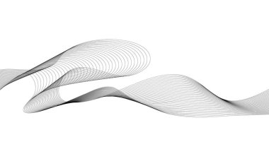 Tasarım için soyut dalga elemanı. Dijital frekans dengeleyici. Tarzlanmış çizgi sanat arka planı. Vektör çizimi. Karıştırma aracı kullanılarak oluşturulan çizgilerle dalga. Dalgalı kıvrımlı çizgi, düz çizgi.