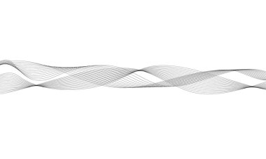Tasarım için soyut dalga elemanı. Dijital frekans dengeleyici. Tarzlanmış çizgi sanat arka planı. Vektör çizimi. Karıştırma aracı kullanılarak oluşturulan çizgilerle dalga. Dalgalı kıvrımlı çizgi, düz çizgi.