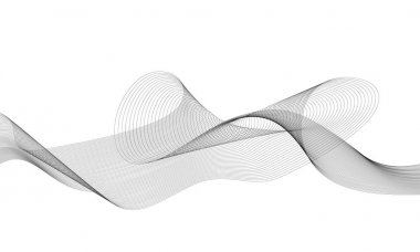 Tasarım için soyut dalga elemanı. Dijital frekans dengeleyici. Tarzlanmış çizgi sanat arka planı. Vektör çizimi. Karıştırma aracı kullanılarak oluşturulan çizgilerle dalga. Dalgalı kıvrımlı çizgi, düz çizgi.