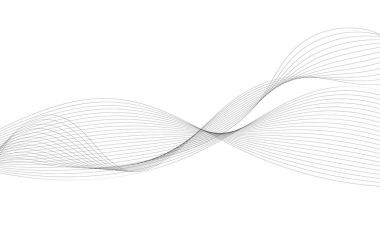 Tasarım için soyut dalga elemanı. Dijital frekans dengeleyici. Tarzlanmış çizgi sanat arka planı. Vektör çizimi. Karıştırma aracı kullanılarak oluşturulan çizgilerle dalga. Dalgalı kıvrımlı çizgi, düz çizgi.