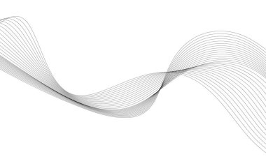 Tasarım için soyut dalga elemanı. Dijital frekans dengeleyici. Tarzlanmış çizgi sanat arka planı. Vektör çizimi. Karıştırma aracı kullanılarak oluşturulan çizgilerle dalga. Dalgalı kıvrımlı çizgi, düz çizgi.