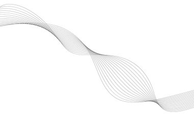 Tasarım için soyut dalga elemanı. Dijital frekans dengeleyici. Tarzlanmış çizgi sanat arka planı. Vektör çizimi. Karıştırma aracı kullanılarak oluşturulan çizgilerle dalga. Dalgalı kıvrımlı çizgi, düz çizgi.