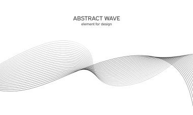Tasarım için soyut dalga elemanı. Dijital frekans dengeleyici. Tarzlanmış çizgi sanat arka planı. Vektör çizimi. Karıştırma aracı kullanılarak oluşturulan çizgilerle dalga. Dalgalı kıvrımlı çizgi, düz çizgi.