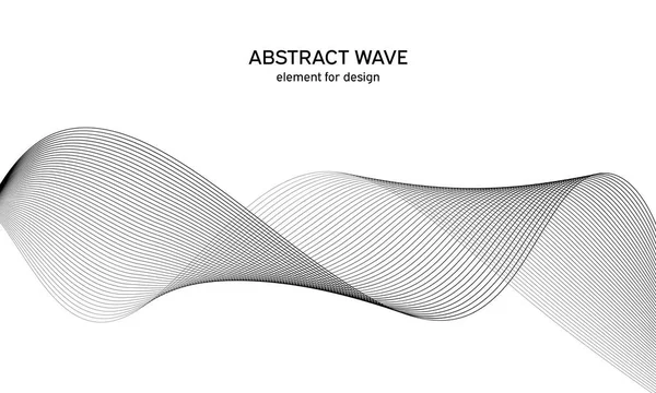 Tasarım için soyut dalga elemanı. Dijital frekans dengeleyici. Tarzlanmış çizgi sanat arka planı. Vektör çizimi. Karıştırma aracı kullanılarak oluşturulan çizgilerle dalga. Dalgalı kıvrımlı çizgi, düz çizgi.