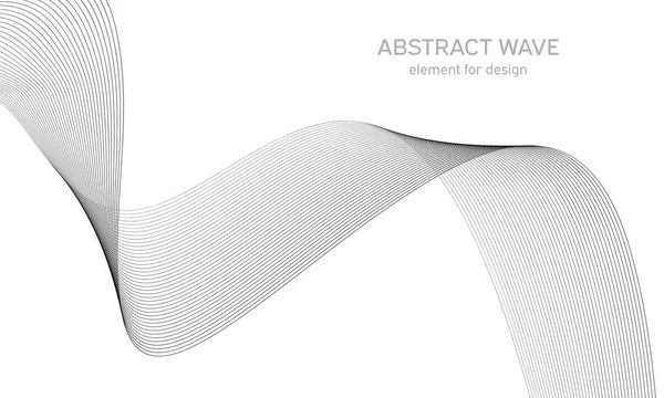 Tasarım için soyut dalga elemanı. Dijital frekans dengeleyici. Tarzlanmış çizgi sanat arka planı. Vektör çizimi. Karıştırma aracı kullanılarak oluşturulan çizgilerle dalga. Dalgalı kıvrımlı çizgi, düz çizgi.