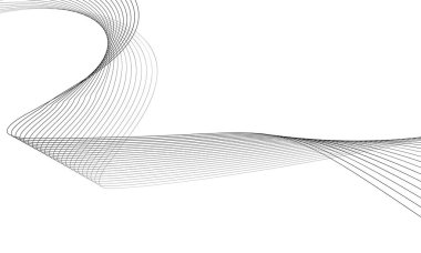 Tasarım için soyut dalga elemanı. Dijital frekans dengeleyici. Tarzlanmış çizgi sanat arka planı. Vektör çizimi. Karıştırma aracı kullanılarak oluşturulan çizgilerle dalga. Dalgalı kıvrımlı çizgi, düz çizgi.