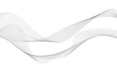 Tasarım için soyut dalga elemanı. Dijital frekans dengeleyici. Tarzlanmış çizgi sanat arka planı. Vektör çizimi. Karıştırma aracı kullanılarak oluşturulan çizgilerle dalga. Dalgalı kıvrımlı çizgi, düz çizgi.