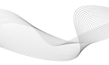 Tasarım için soyut dalga elemanı. Dijital frekans dengeleyici. Tarzlanmış çizgi sanat arka planı. Vektör çizimi. Karıştırma aracı kullanılarak oluşturulan çizgilerle dalga. Dalgalı kıvrımlı çizgi, düz çizgi.