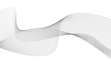 Tasarım için soyut dalga elemanı. Dijital frekans dengeleyici. Tarzlanmış çizgi sanat arka planı. Vektör çizimi. Karıştırma aracı kullanılarak oluşturulan çizgilerle dalga. Dalgalı kıvrımlı çizgi, düz çizgi.
