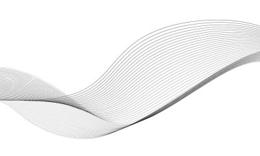 Tasarım için soyut dalga elemanı. Dijital frekans dengeleyici. Tarzlanmış çizgi sanat arka planı. Vektör çizimi. Karıştırma aracı kullanılarak oluşturulan çizgilerle dalga. Dalgalı kıvrımlı çizgi, düz çizgi.