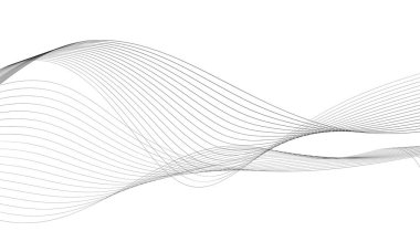 Tasarım için soyut dalga elemanı. Dijital frekans dengeleyici. Tarzlanmış çizgi sanat arka planı. Vektör çizimi. Karıştırma aracı kullanılarak oluşturulan çizgilerle dalga. Dalgalı kıvrımlı çizgi, düz çizgi.