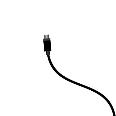 C tipi, Micro USB kablosu. Vektör illüstrasyonu.