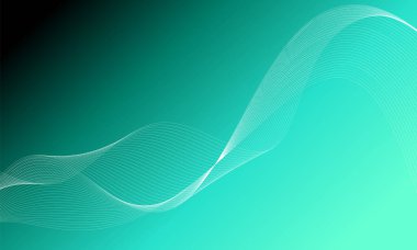 Tasarım için soyut dalga elemanı. Dijital frekans dengeleyici. Tarzlanmış çizgi sanat arka planı. Karıştırma aracı kullanılarak oluşturulan çizgilerle renkli parlak bir dalga. Eğimli dalgalı çizgi, pürüzsüz çizgili vektör.