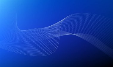 Tasarım için soyut dalga elemanı. Dijital frekans dengeleyici. Tarzlanmış çizgi sanat arka planı. Karıştırma aracı kullanılarak oluşturulan çizgilerle renkli parlak bir dalga. Eğimli dalgalı çizgi, pürüzsüz çizgili vektör.