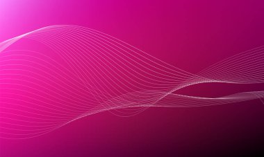 Tasarım için soyut dalga elemanı. Dijital frekans dengeleyici. Tarzlanmış çizgi sanat arka planı. Karıştırma aracı kullanılarak oluşturulan çizgilerle renkli parlak bir dalga. Eğimli dalgalı çizgi, pürüzsüz çizgili vektör.