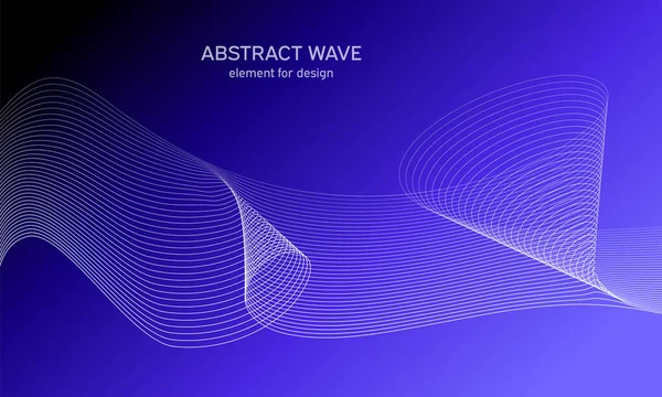 Abstrakt Vågelement För Design Digital Frekvensbandsutjämnare Stiliserad Linje Konst Bakgrund — Stock vektor