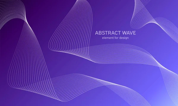 Абстрактный Волновой Элемент Дизайна Цифровой Уравнитель Частоты Стилизованные Линии Фона — стоковый вектор