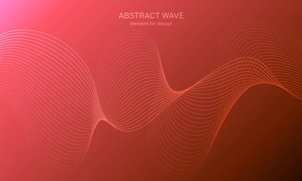 Абстрактный Волновой Элемент Дизайна Цифровой Уравнитель Частоты Стилизованные Линии Фона — стоковый вектор
