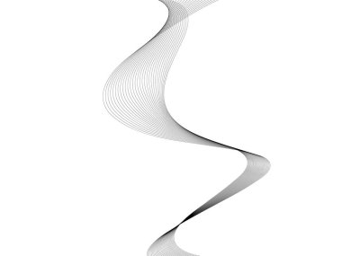 Tasarım için soyut dalga elemanı. Dijital frekans dengeleyici. Tarzlanmış çizgi sanat arka planı. Vektör çizimi. Karıştırma aracı kullanılarak oluşturulan çizgilerle dalga. Dalgalı kıvrımlı çizgi, düz çizgi