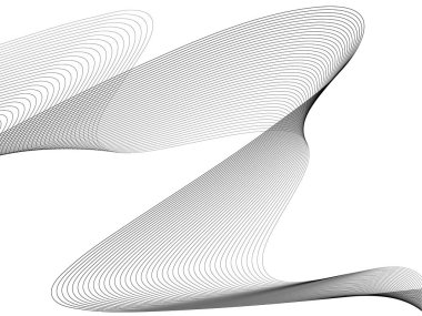 Tasarım için soyut dalga elemanı. Dijital frekans dengeleyici. Tarzlanmış çizgi sanat arka planı. Vektör çizimi. Karıştırma aracı kullanılarak oluşturulan çizgilerle dalga. Dalgalı kıvrımlı çizgi, düz çizgi