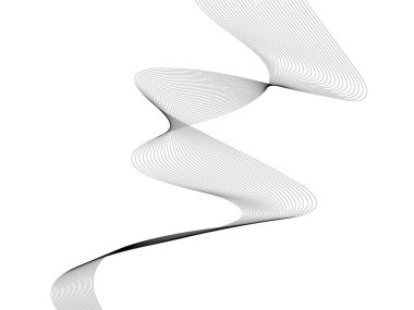 Tasarım için soyut dalga elemanı. Dijital frekans dengeleyici. Tarzlanmış çizgi sanat arka planı. Vektör çizimi. Karıştırma aracı kullanılarak oluşturulan çizgilerle dalga. Dalgalı kıvrımlı çizgi, düz çizgi