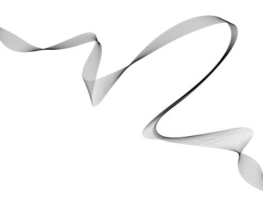 Tasarım için soyut dalga elemanı. Dijital frekans dengeleyici. Tarzlanmış çizgi sanat arka planı. Vektör çizimi. Karıştırma aracı kullanılarak oluşturulan çizgilerle dalga. Dalgalı kıvrımlı çizgi, düz çizgi