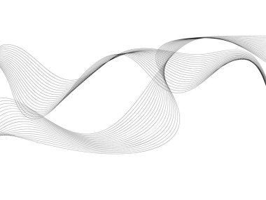 Tasarım için soyut dalga elemanı. Dijital frekans dengeleyici. Tarzlanmış çizgi sanat arka planı. Vektör çizimi. Karıştırma aracı kullanılarak oluşturulan çizgilerle dalga. Dalgalı kıvrımlı çizgi, düz çizgi