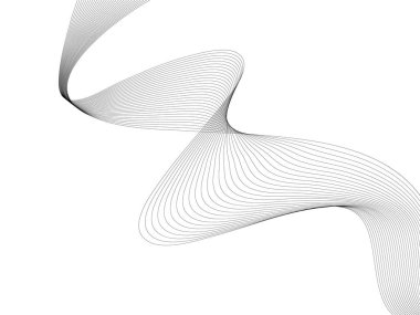 Tasarım için soyut dalga elemanı. Dijital frekans dengeleyici. Tarzlanmış çizgi sanat arka planı. Vektör çizimi. Karıştırma aracı kullanılarak oluşturulan çizgilerle dalga. Dalgalı kıvrımlı çizgi, düz çizgi