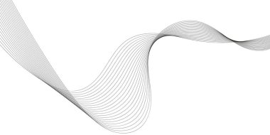 Tasarım için soyut dalga elemanı. Dijital frekans dengeleyici. Tarzlanmış çizgi sanat arka planı. Vektör çizimi. Karıştırma aracı kullanılarak oluşturulan çizgilerle dalga. Dalgalı kıvrımlı çizgi, düz çizgi