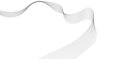 Tasarım için soyut dalga elemanı. Dijital frekans dengeleyici. Tarzlanmış çizgi sanat arka planı. Vektör çizimi. Karıştırma aracı kullanılarak oluşturulan çizgilerle dalga. Dalgalı kıvrımlı çizgi, düz çizgi