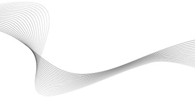 Tasarım için soyut dalga elemanı. Dijital frekans dengeleyici. Tarzlanmış çizgi sanat arka planı. Vektör çizimi. Karıştırma aracı kullanılarak oluşturulan çizgilerle dalga. Dalgalı kıvrımlı çizgi, düz çizgi