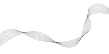 Tasarım için soyut dalga elemanı. Dijital frekans dengeleyici. Tarzlanmış çizgi sanat arka planı. Vektör çizimi. Karıştırma aracı kullanılarak oluşturulan çizgilerle dalga. Dalgalı kıvrımlı çizgi, düz çizgi