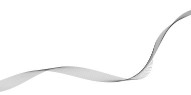 Tasarım için soyut dalga elemanı. Dijital frekans dengeleyici. Tarzlanmış çizgi sanat arka planı. Vektör çizimi. Karıştırma aracı kullanılarak oluşturulan çizgilerle dalga. Dalgalı kıvrımlı çizgi, düz çizgi