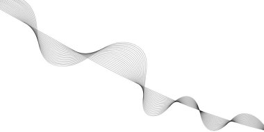 Tasarım için soyut dalga elemanı. Dijital frekans dengeleyici. Tarzlanmış çizgi sanat arka planı. Vektör çizimi. Karıştırma aracı kullanılarak oluşturulan çizgilerle dalga. Dalgalı kıvrımlı çizgi, düz çizgi
