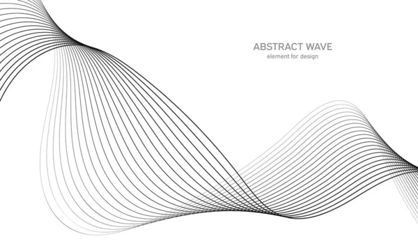 Abstrakt Vågelement För Design Digital Frekvensbandsutjämnare Stiliserad Linje Konst Bakgrund — Stock vektor