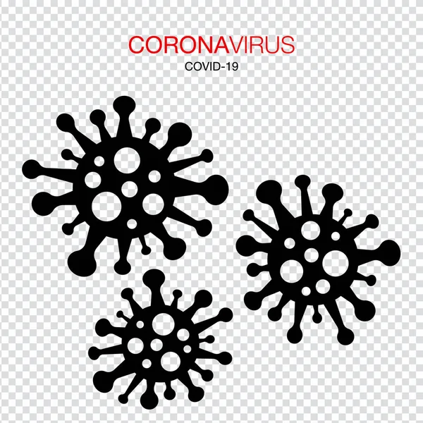 コロナウイルス Covy やめろ 感染なし 危険なコロナウイルス細胞 細菌だ 気をつけて アウトブレイク 流行病医学の概念 透明絶縁ベクトルアイコン — ストックベクタ