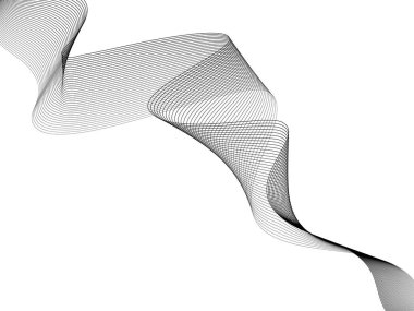 Tasarım için soyut dalga elemanı. Dijital frekans dengeleyici. Tarzlanmış çizgi sanat arka planı. Vektör çizimi. Karıştırma aracı kullanılarak oluşturulan çizgilerle dalga. Dalgalı kıvrımlı çizgi, düz çizgi