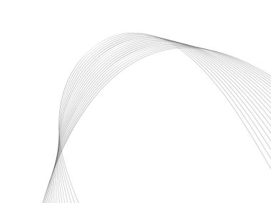 Tasarım için soyut dalga elemanı. Dijital frekans dengeleyici. Tarzlanmış çizgi sanat arka planı. Vektör çizimi. Karıştırma aracı kullanılarak oluşturulan çizgilerle dalga. Dalgalı kıvrımlı çizgi, düz çizgi