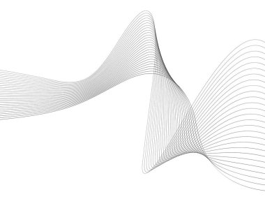 Tasarım için soyut dalga elemanı. Dijital frekans dengeleyici. Tarzlanmış çizgi sanat arka planı. Vektör çizimi. Karıştırma aracı kullanılarak oluşturulan çizgilerle dalga. Dalgalı kıvrımlı çizgi, düz çizgi