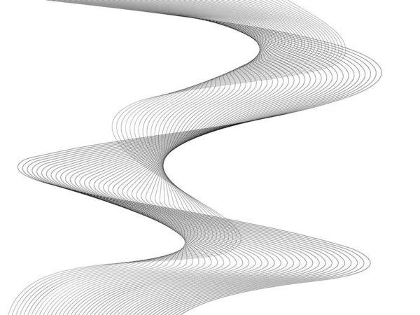 抽象波函数用于设计 数字频率轨道均衡器 风格线条艺术背景 矢量图解 用混合工具创建的线条进行波浪 曲线波浪形线 光滑条纹 — 图库矢量图片
