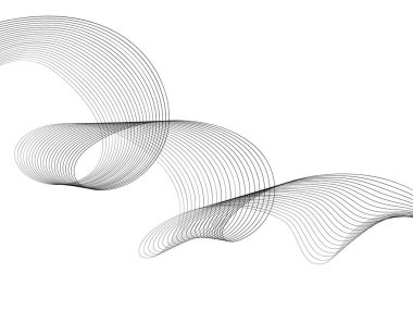 Tasarım için soyut dalga elemanı. Dijital frekans dengeleyici. Tarzlanmış çizgi sanat arka planı. Vektör çizimi. Karıştırma aracı kullanılarak oluşturulan çizgilerle dalga. Dalgalı kıvrımlı çizgi, düz çizgi.