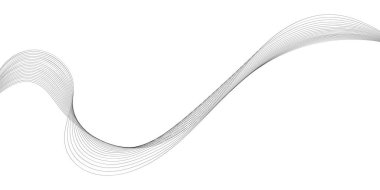 Tasarım için soyut dalga elemanı. Dijital frekans dengeleyici. Tarzlanmış çizgi sanat arka planı. Vektör çizimi. Karıştırma aracı kullanılarak oluşturulan çizgilerle dalga. Dalgalı kıvrımlı çizgi, düz çizgi