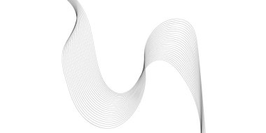 Tasarım için soyut dalga elemanı. Dijital frekans dengeleyici. Tarzlanmış çizgi sanat arka planı. Vektör çizimi. Karıştırma aracı kullanılarak oluşturulan çizgilerle dalga. Dalgalı kıvrımlı çizgi, düz çizgi