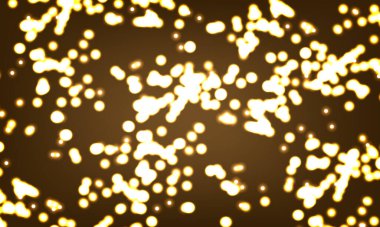 Altın arka planda soyut bağlantılar. Teknoloji kavramı