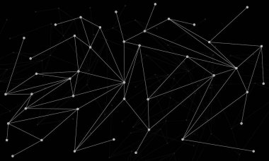 Soyut siyah parlak teknoloji vektör arkaplanı. Düşük yalan makinesi, molekül ve iletişim geçmişi. Bağlantı yapısı. Vektör bilimi geçmişi. Çokgen.