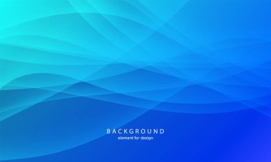 Tasarım için soyut dalga elemanı. Mavi. Dijital frekans dengeleyici. Tarzlanmış çizgi sanat arka planı. Karıştırma aracı kullanılarak oluşturulan çizgilerle renkli parlak bir dalga. Eğimli dalgalı çizgi, pürüzsüz çizgili vektör çizimi