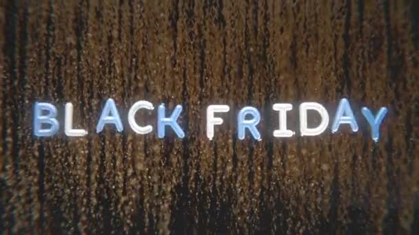 Introduzione al Black Friday. Venerdì nero testo pubblicitario . — Video Stock