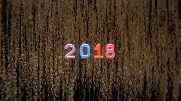 Año Nuevo 2018 — Vídeo de stock